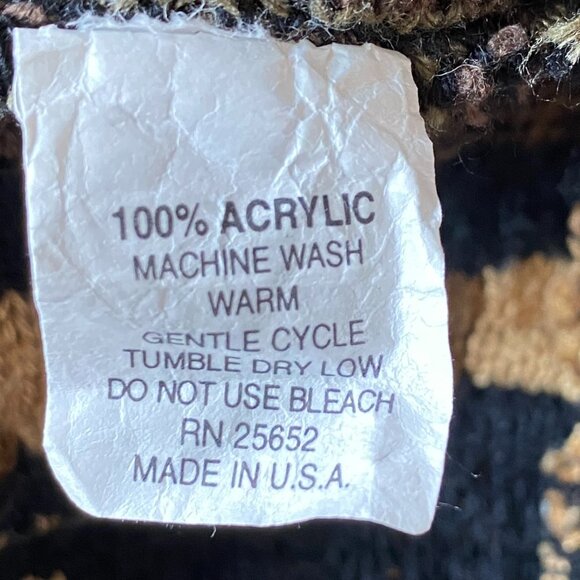 Vintage Protege Collection Stripe Coogi Style Sweater Brown 90s 3D Funky Knit-XL - Picture 13 of 14